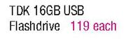TDK 16GB USB Flash Drive-Each
