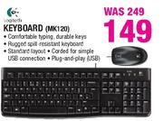 Logitech Keyboard-(MK120)