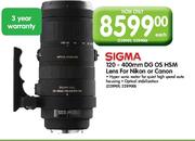 Sigma 120-400mm DG OS HSM Lens For Nikon Or Canon Each