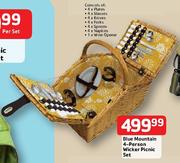 Blue Mountain 4-Person Wicker Picnic Set