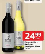 Klawer Cellars Merlot or Sauvignon Blanc-750ml Each