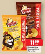 Simba Chips Party Bag Assorted-200g Each