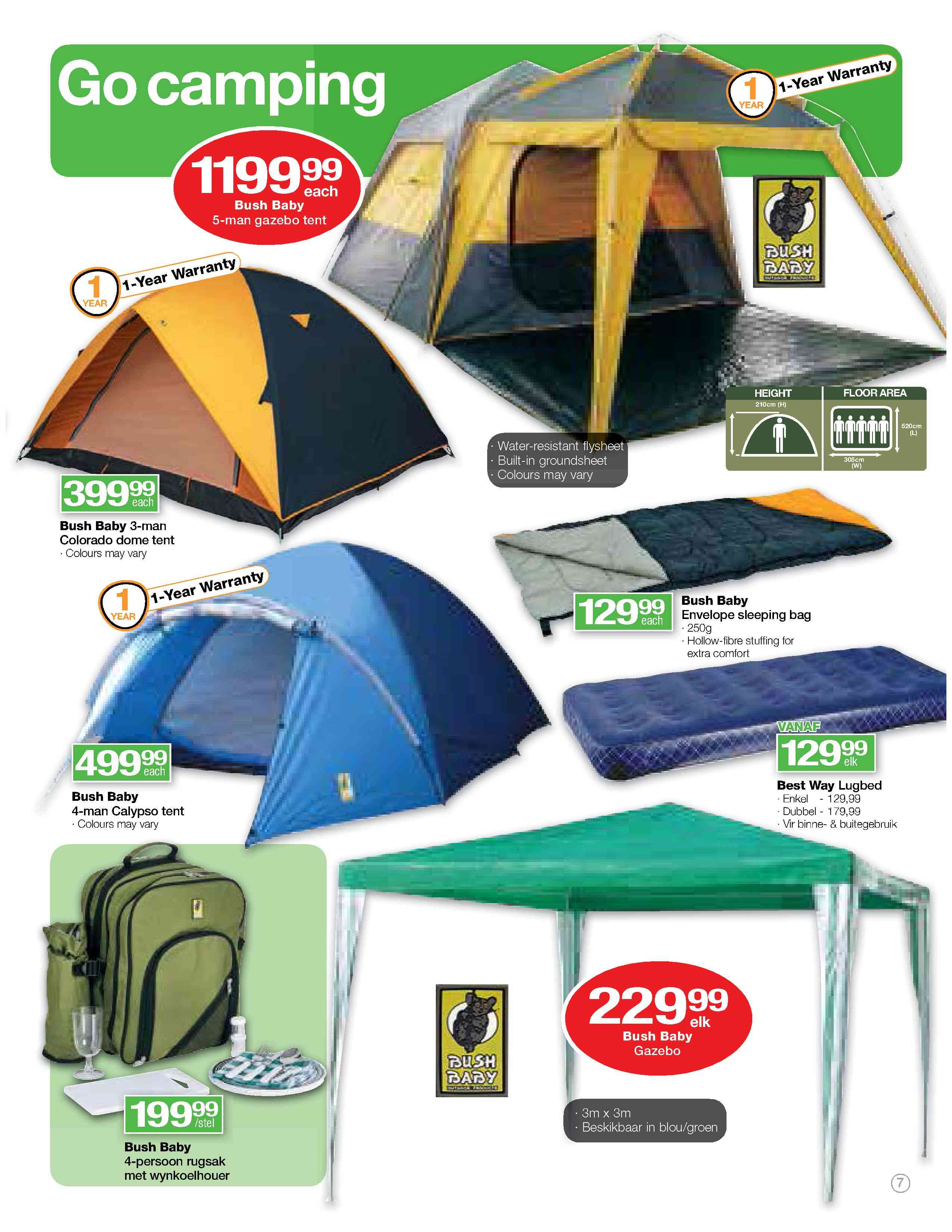 Special Bush Baby 5Man Gazebo Tent — www.guzzle.co.za