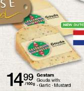 Gestam Gouda With: Garlic/Mustard-Per 100g
