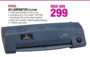 Royal A4 Laminator-Each