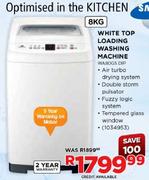Samsung White 8kg Top Loding Washing Machine