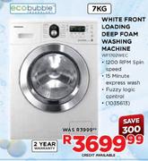 Eco Bubble 7kg White Front Loading Deep Foam Washing Machine