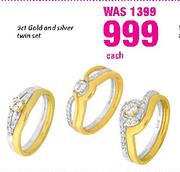 9ct Gold and Silver Twin Set Each
