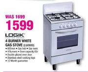Logik 4 Burner White Gas Stove(LG0600)