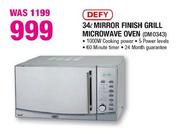 Defy Mirror Finish Grill Microwave Oven-34Ltr(DMO343)