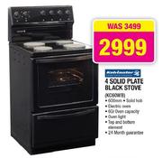 Kelvinator 4 Solid Plate Black Stove(KC60WB)