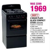 Defy 4 Solid Plate Black Compact Stove(DSS509)