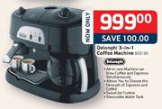 Delonghi 3-in-1 Coffee Machine(BCO130)