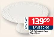 PnP Embossed Cake Plate-30cm Each