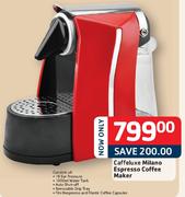 Caffeluxe Milano Espresso Coffee Maker