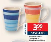 PnP no name Stoneware Handpainted Mug Each