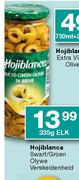 Hojiblanca Swart/Groen Olywe Verskeidenheid-335g Each