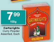 Cartwrights Curry Powder Assorted-100g Each