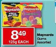 Maynards Gums Assorted-125gm Each