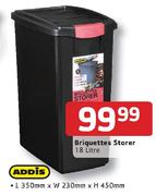 Addis Briquettes Storer 18ltr-Each