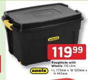 Addis Roughtate With Wheels 110 ltr-Each