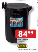 Addis Lock Top Bin 55 ltr-Each
