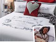 King Printed Duvet Cover Set With Embellised Detail