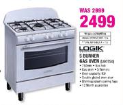 logik gas cooker 5 burner