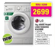 LGG White Front Load Washing Machine-7kg
