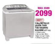 Defy Metallic Silver Twin Tub Washing Machine-13kg(DTT165)