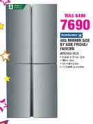 Kelvinator Mirror Side By Side Fridge/Freezer-400Ltr(KI520SS-4D2)