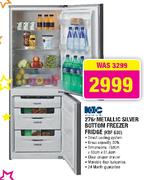 KIC Metallic Silver Bottom Freezer Fridge-276Ltr(KBF 630)
