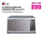 LG Metallic Silver Grill Microwave Oven-25Ltr(MH6647SRWS)