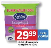Lil-Lets Essentials Pantyliners-100's