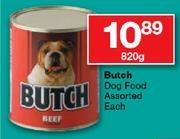 Butch Dog Food Assorted-820g Each