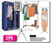 Home Double Garment Rack,Stainless Steel Clothes Dryer,Ironing Board Or Double Storage Closet-Each