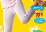 Girls Long Johns 7-12 Years