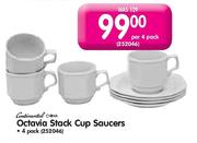 Continental China Octavia Stack Cup Saucers-Per 4 Pack