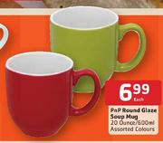 PnP Round Glaze Soup Mug-20 Ounce/600ml Assorted Colours Each