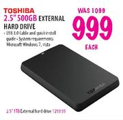 Toshiba External Hard Drive-2.5"1TB