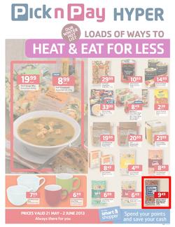Pick n Pay Hyper: Heat & eat for less (21 May - 2 Jun 2013), page 1