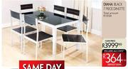 Diana Black 7 Piece Dinette