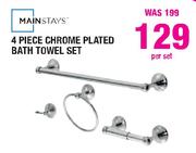 Mainstays 4 Piece Chrome Plated Bath Towel Set