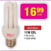 Eurolux 11W CFL ES Or BC Cool White-Each