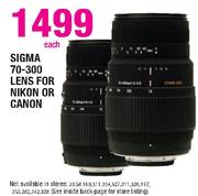 Sigma 70-300 Lens For Nikon Or Canon-Each