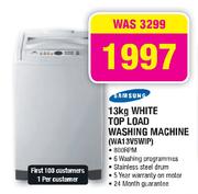 Samsung White Top Load Washing Machine-13kg(WA13V5WIP)