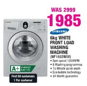 Samsung White Front Load Washing Machine-6kg(WF1602W5V)