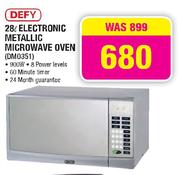 Defy Electronic Metallic Microwave Oven-28Ltr(DMO351)