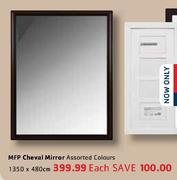MFP Cheval Mirror Assorted Colours-1350x480cm Each