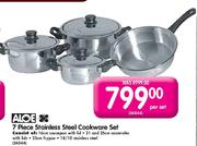 Aloe Stainless Steel Cookware Set-7 Piece (Per Set)